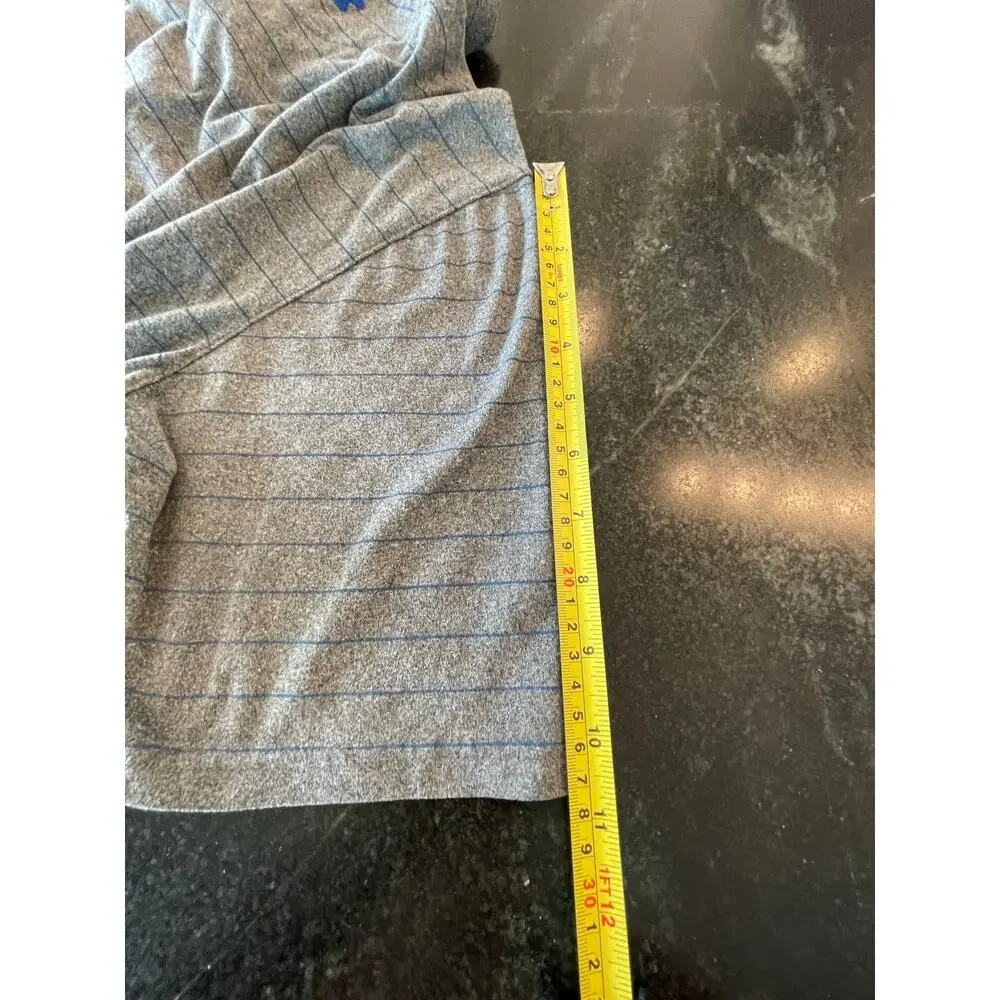 Under Armour loose fit heat gear SM Gray and Blue striped polo - Picture 6 of 8